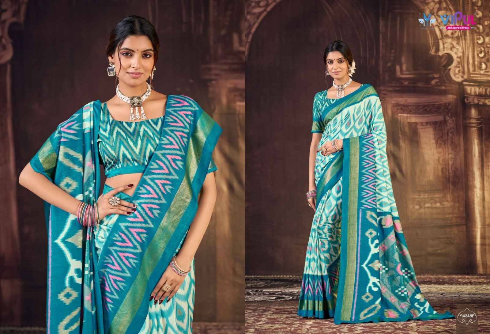 Sentosa silk Vol 12 94248 Series By Vipul Fashion Indian Traditional Wear Collection Beautiful Stylish Fancy Colorful Party Wear & Occasional Wear Weightless Sarees At Wholesale Price